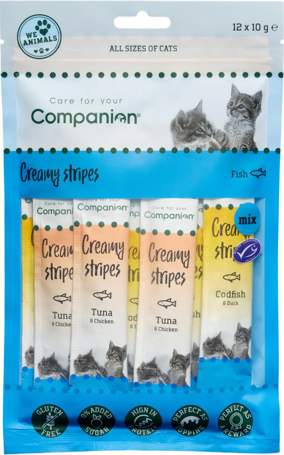 Companion Cat Creamy stripes 12x10g