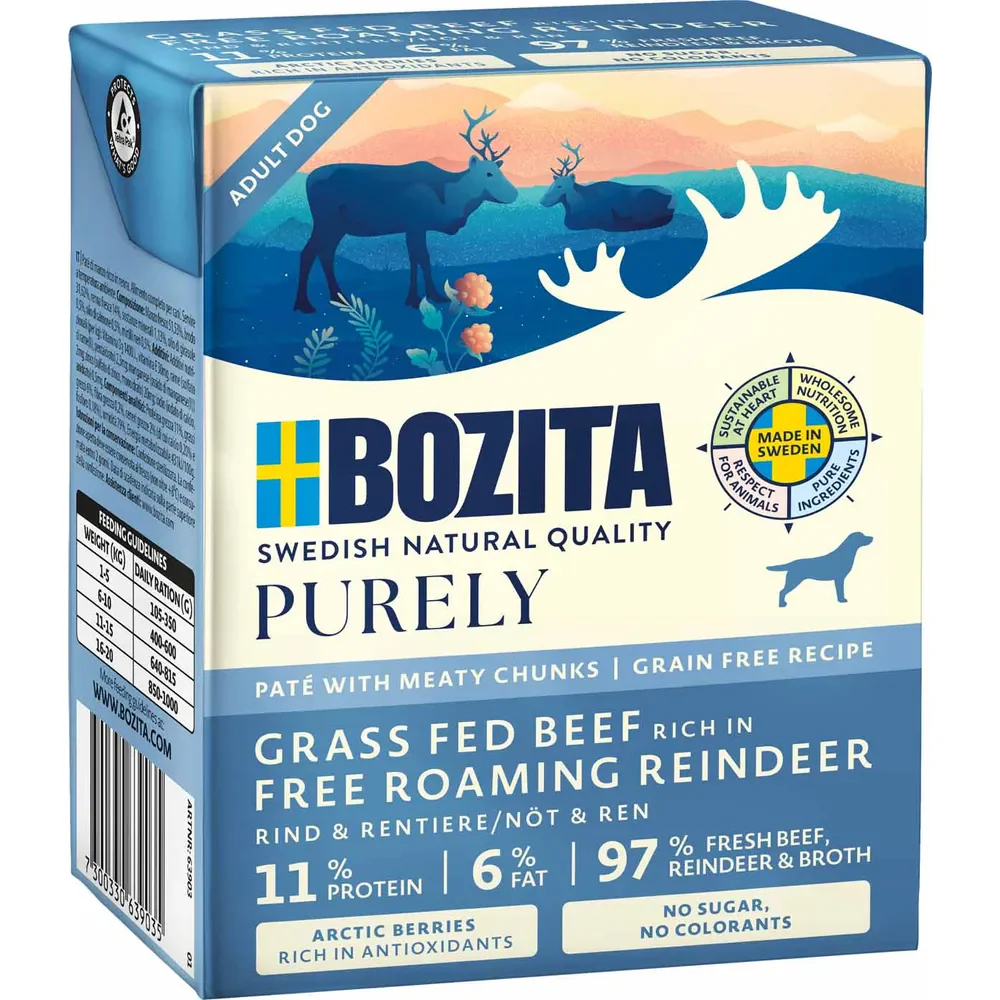 Bozita Dog Purely Pate 370g Beef/Reindeer