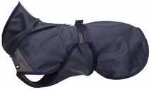 Aston täcke, softshell, mörkblå/grå