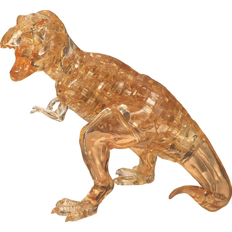 3D Crystal Puzzle Pussel T-rex brun 49 bitar