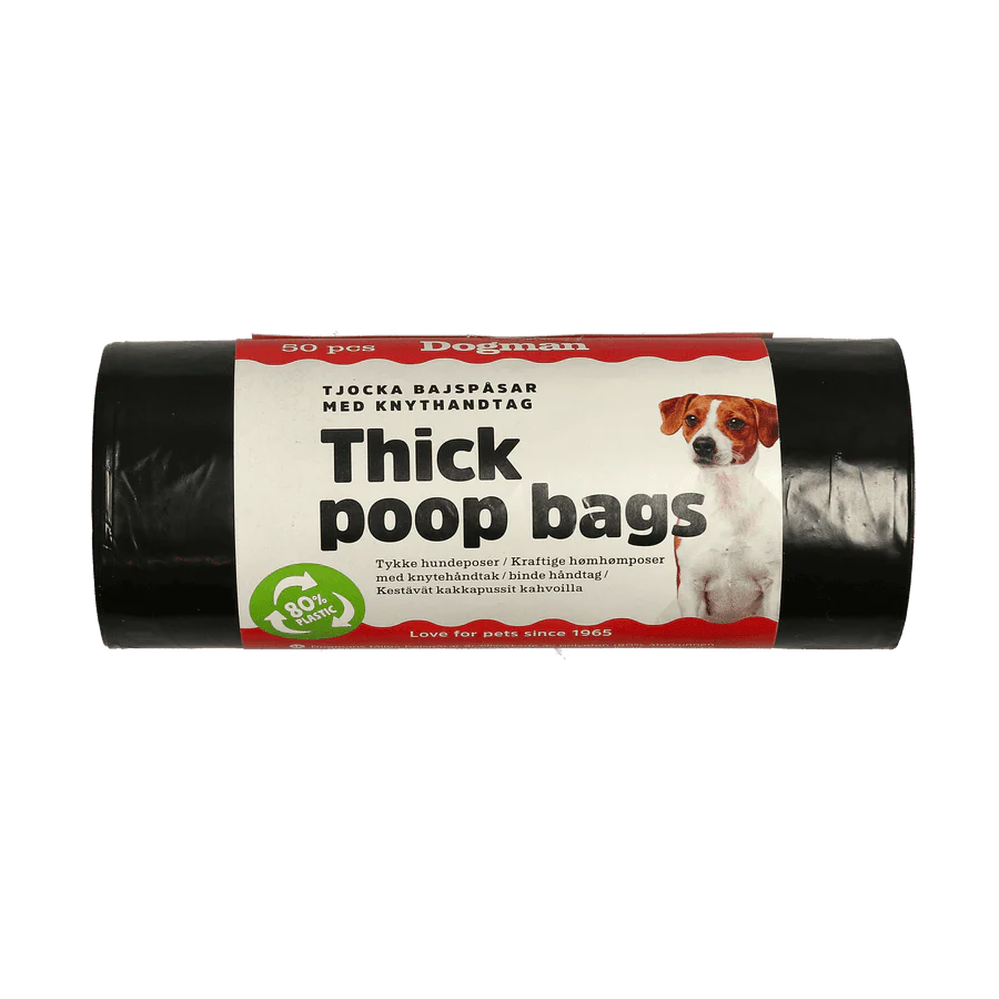 Bajspåsar med handtag 50p Svart