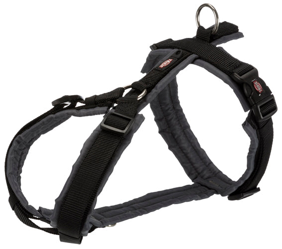 Premium spårsele, XL: 80-97 cm/25 mm, svart/grafit