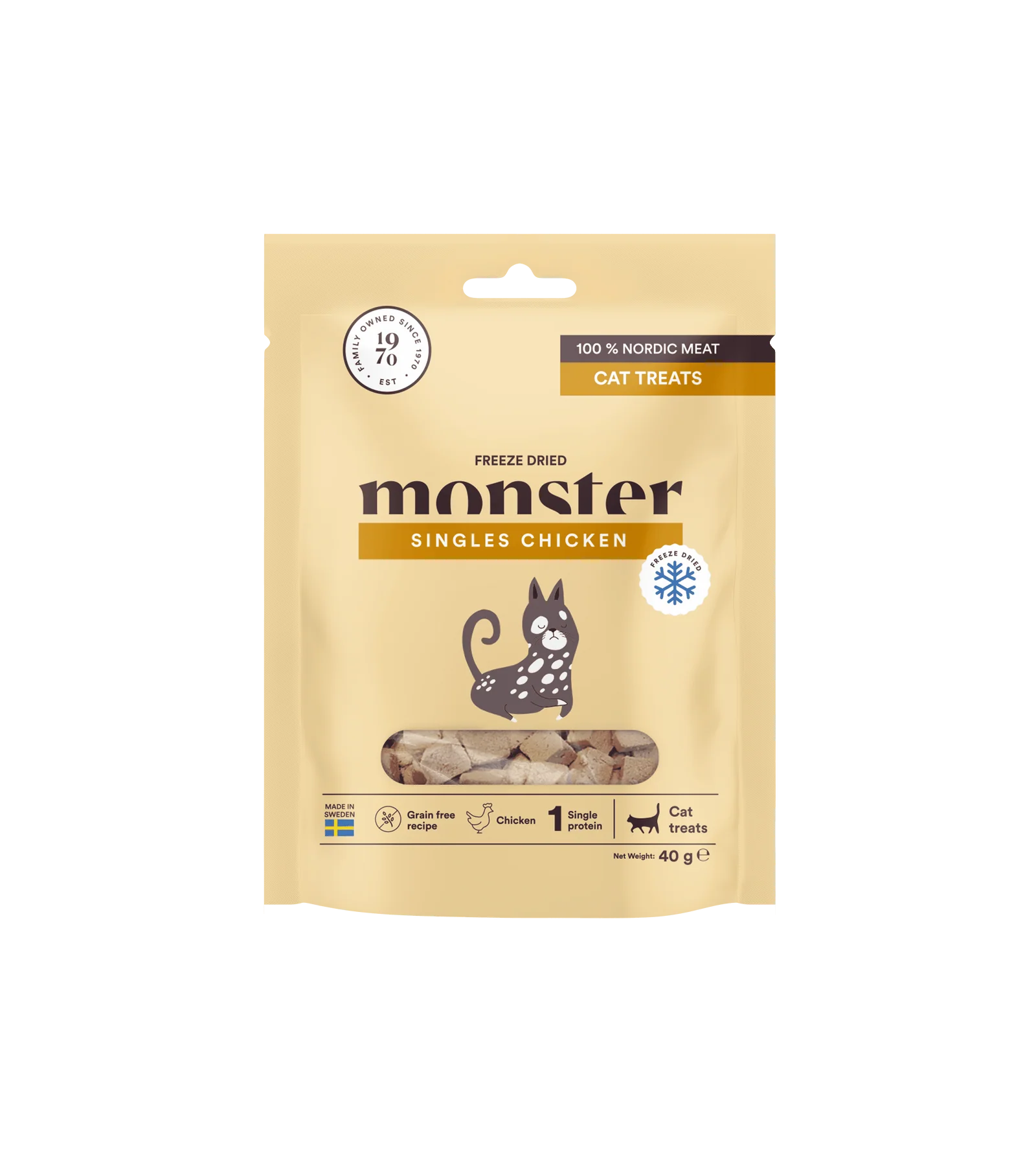 Monster Cat frystorkade treats Chicken 40 g