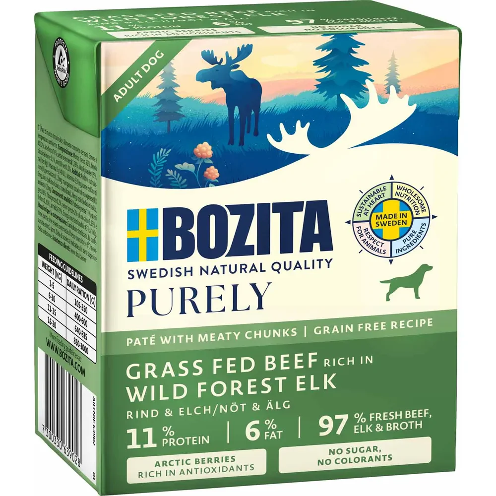 Bozita Dog Purely Pate 370g Beef/Elk