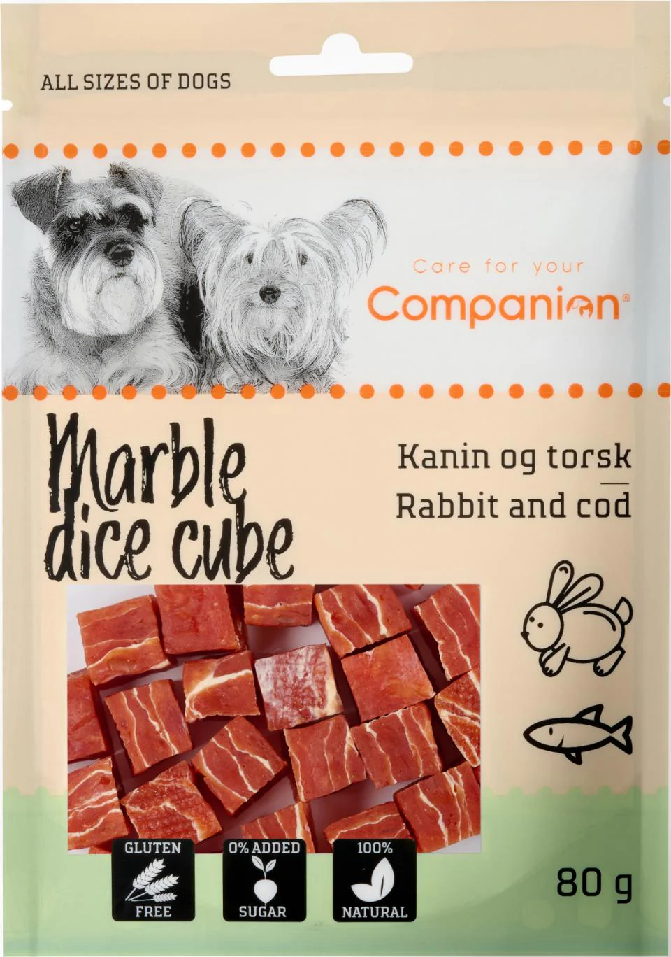 Companion godistärning – kanin & torsk 80g