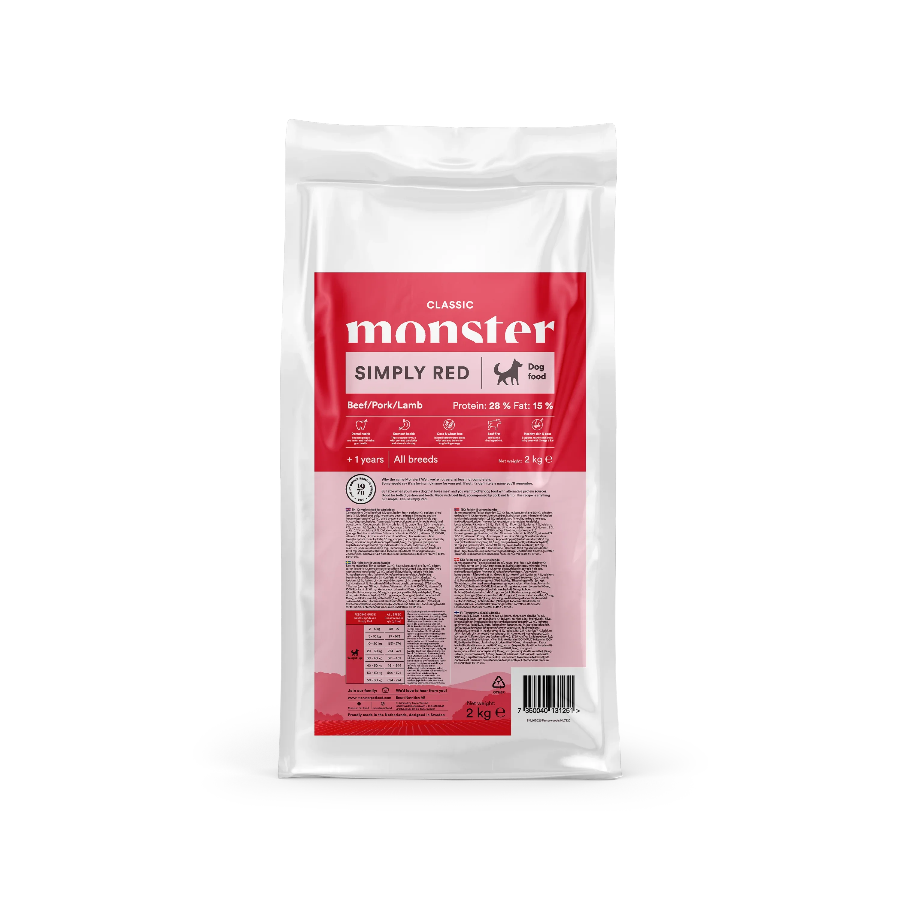Monster Hund Classic Simply Red 2 kg