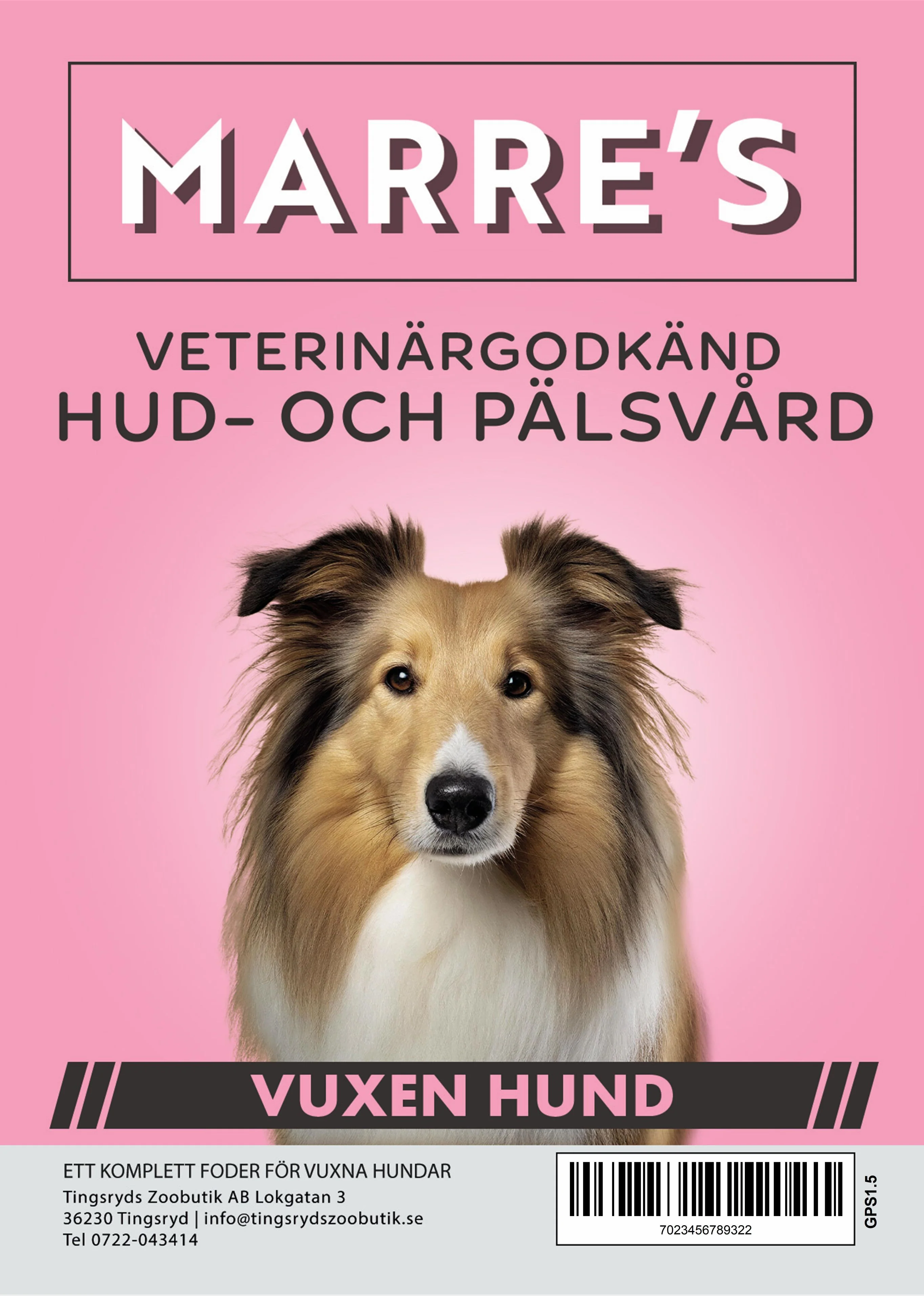 Marre`s  Peptide+ Vuxen Hund Hud och Pälsvård 1,5kg