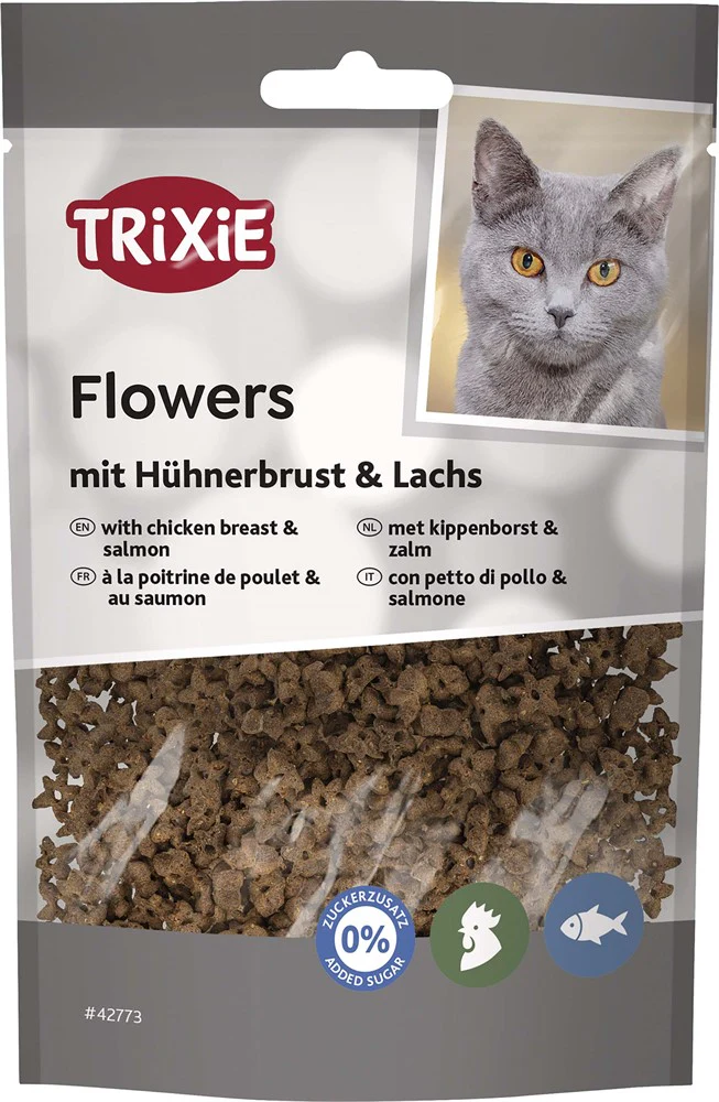 Flowers med kycklingbröst och lax, 50 g