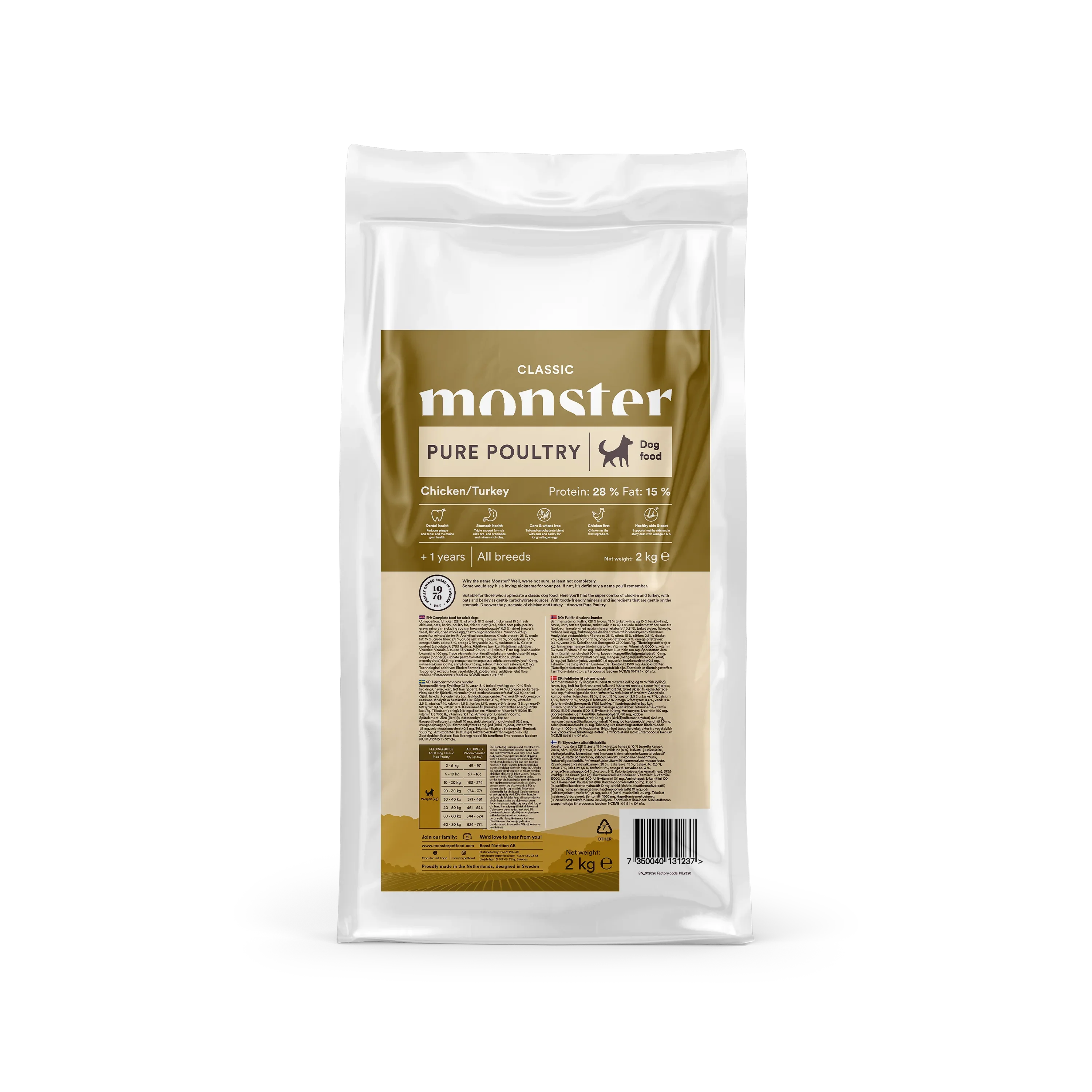 Monster Hund Classic Pure Poultry 2 kg