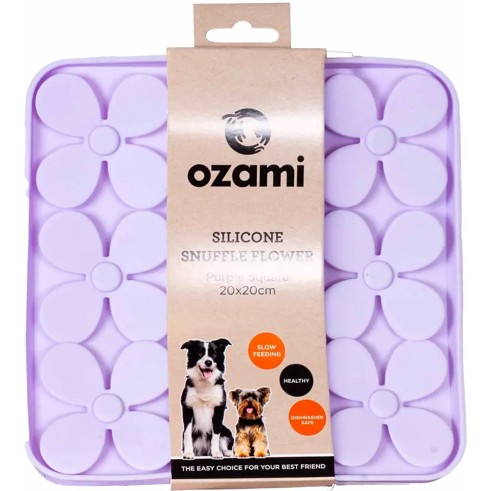 Silicone Snuffle Flower Purple Square 20x20cm