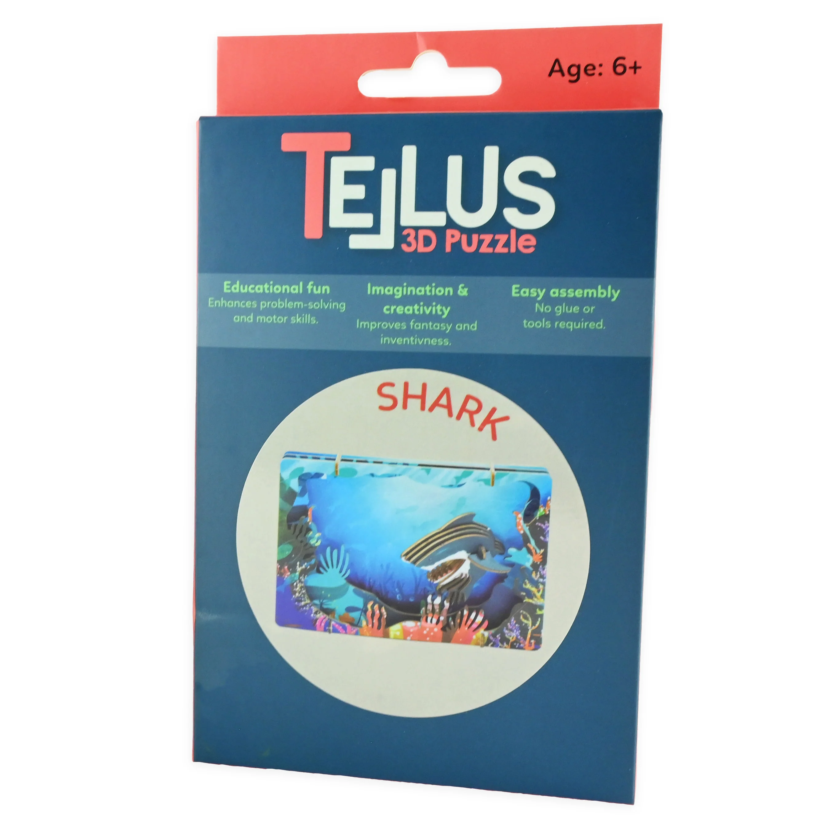 3D-teaterpussel haj 17cm