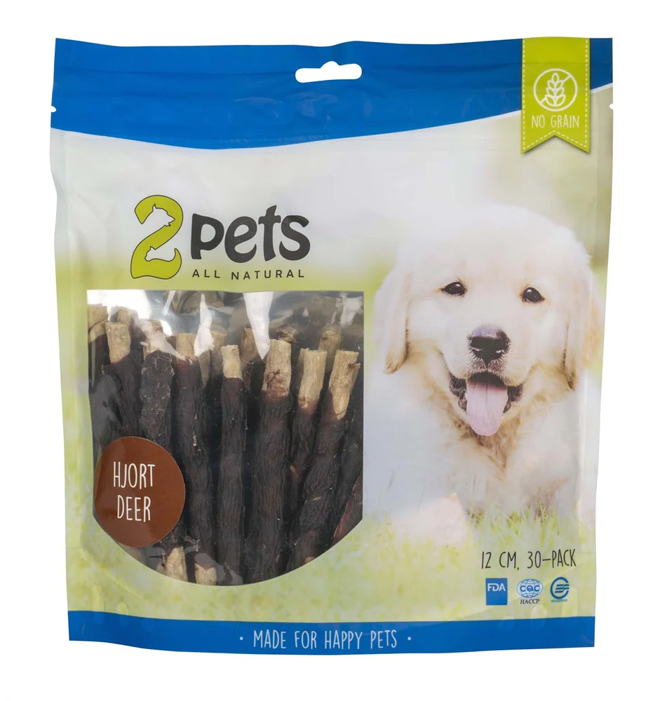 2pets Tuggpinne mald, hjort, 12cm 30-pack