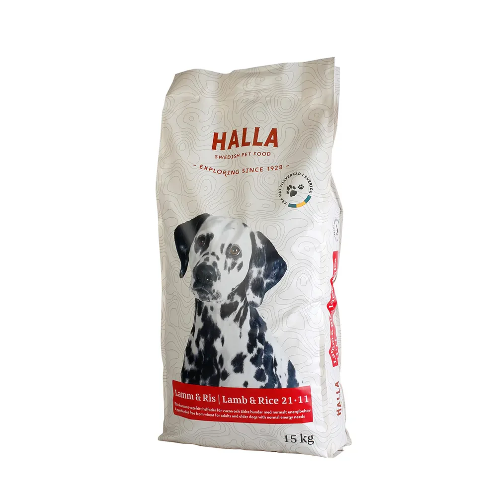 Hundfoder Halla Lamm & Ris 21-11 15kg