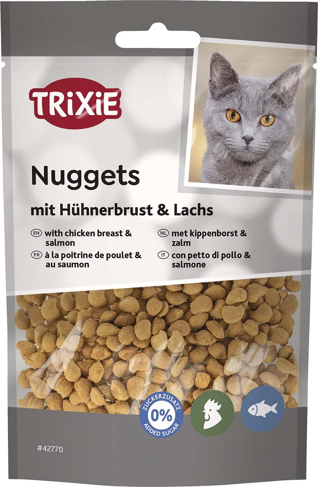 Nuggets med kycklingbröst och lax, 50 g
