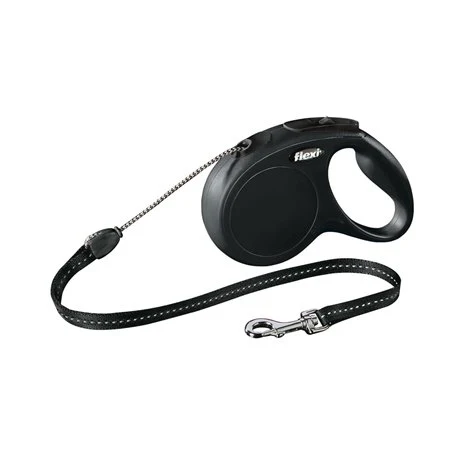 FLEXI KOPPEL NEW CLASSIC S 8M LINA SVART