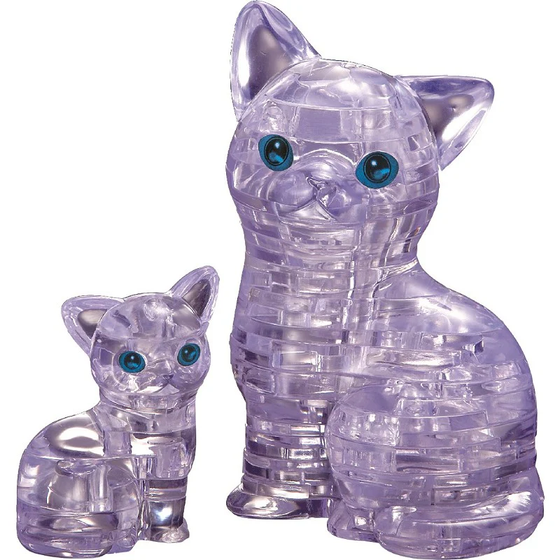 3D Crystal Puzzle Pussel klar katt 49 bitar