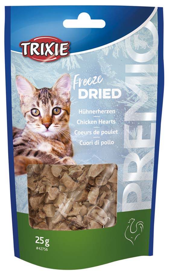 PREMIO frystorkade kycklinghjärtan, 25 g