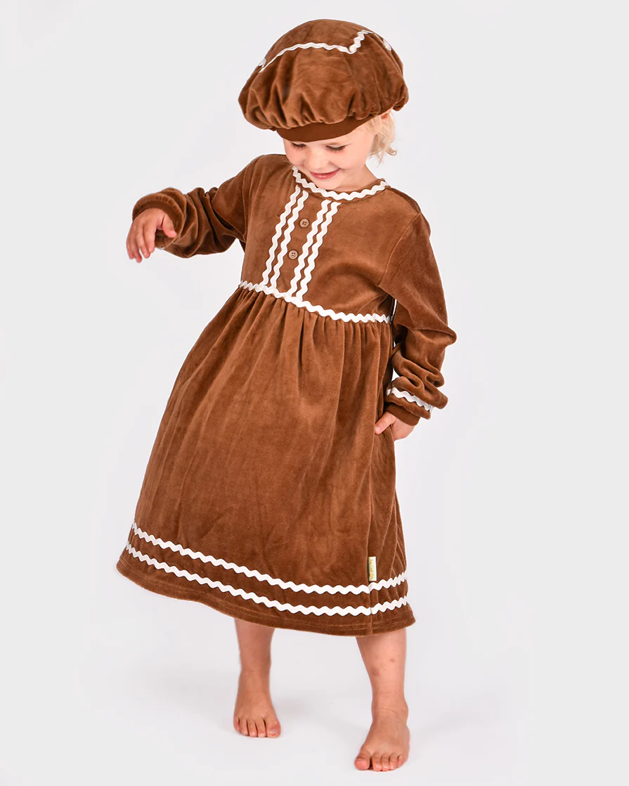 Pepparkaksdräkt 2 st 122-128 cl 6-8 år