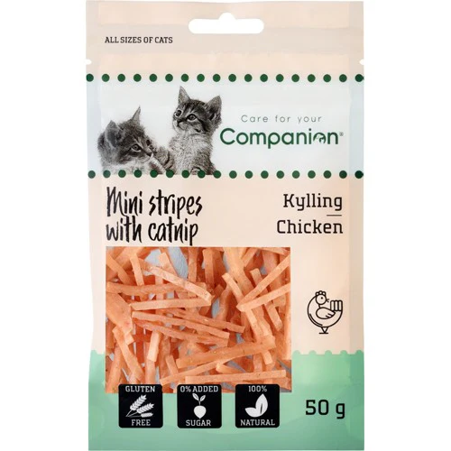 Companion Cat Mini Chicken Stripes With Catnip 50g