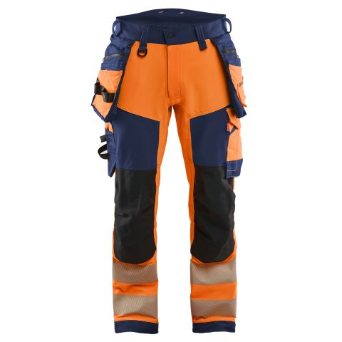 Blåkläder 112216485389C48 Arbetsbyxa varsel, orange/marinblå Orange/marinblå