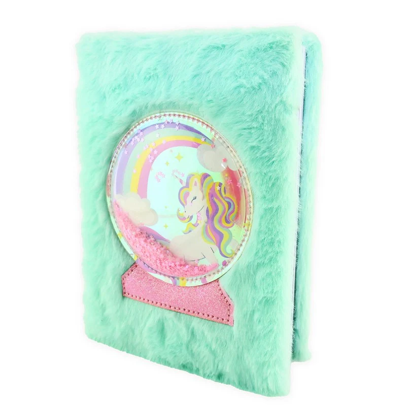 Fluffy unikorn anteckningsbok A5