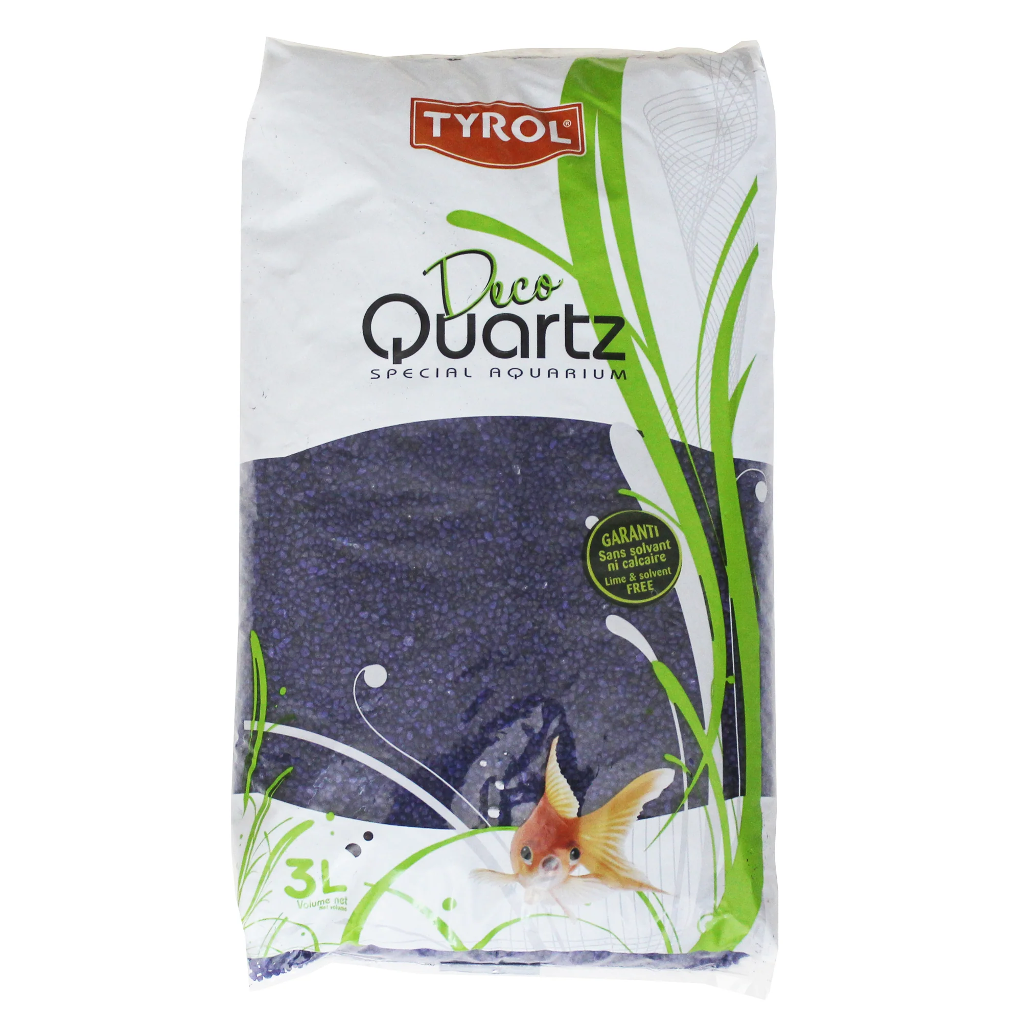 AKVARIEGRUS FÄRGAT LAVENDEL BLÅ 2-3MM DECO QUARTZ