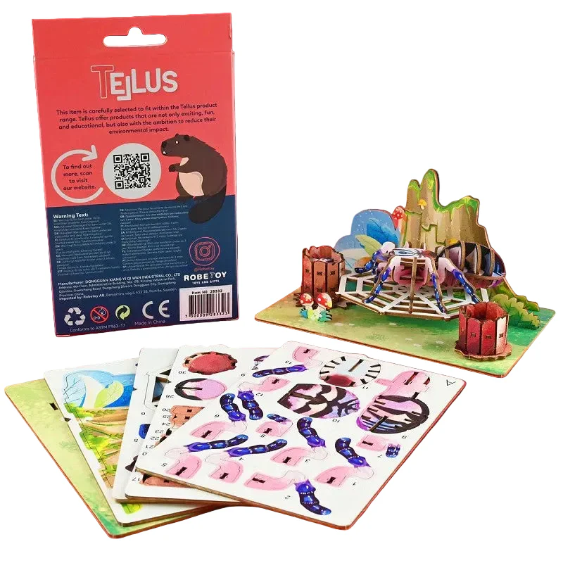 3D-pussel Spindel – Vykort & Modell (17 cm)
