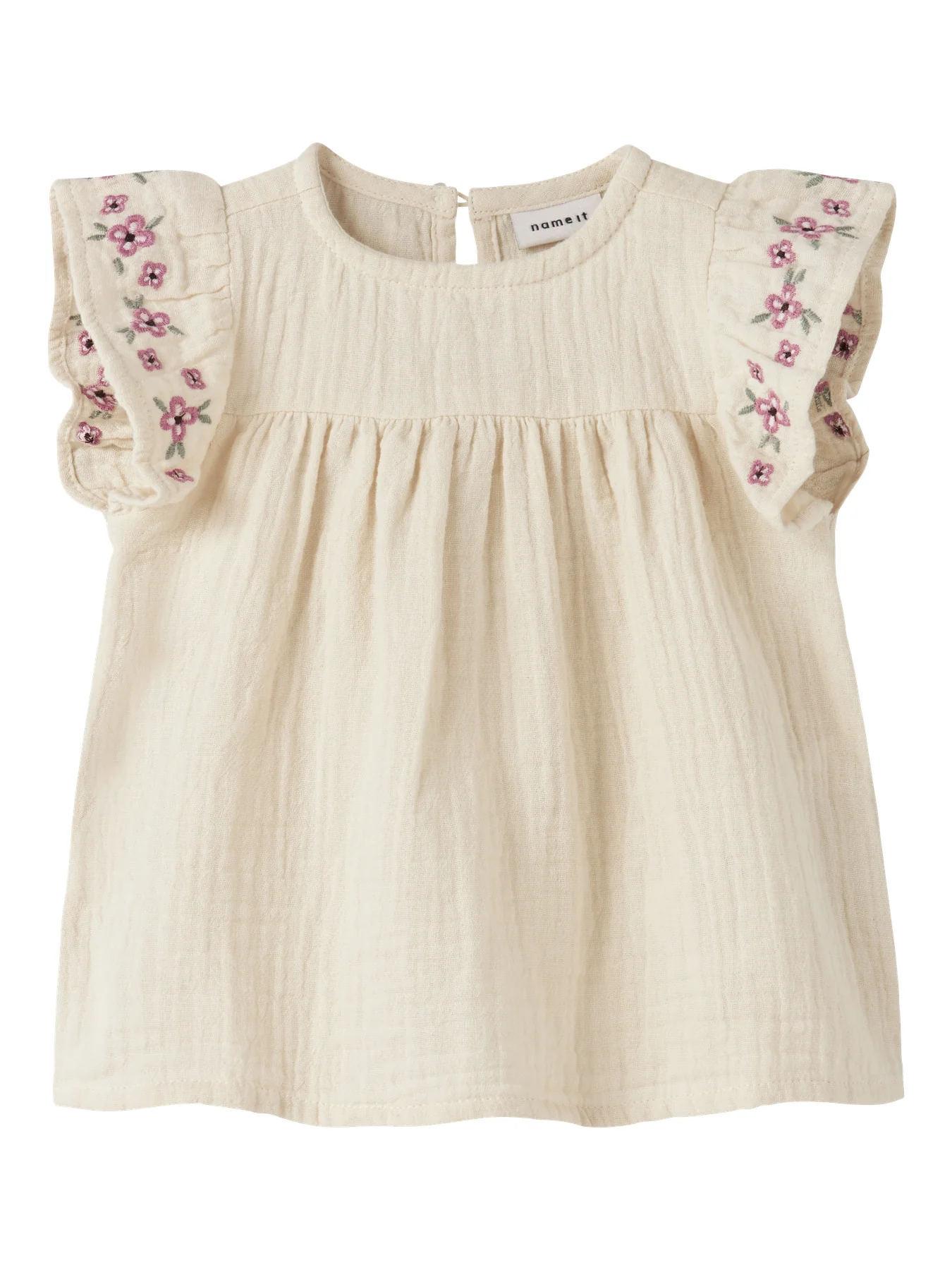 Baby Tunika med broderade blommor