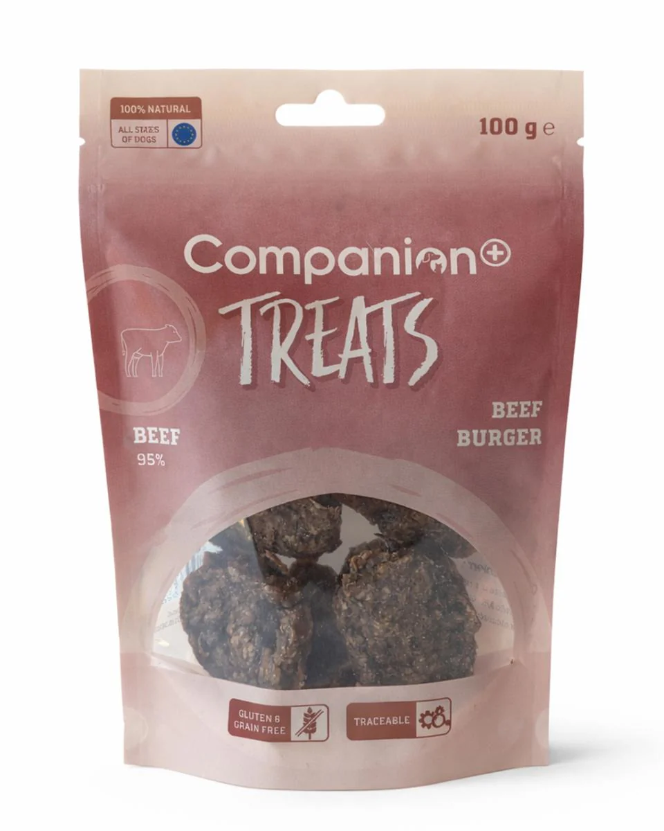 Companion+ Beef Burger hundgodis 100g