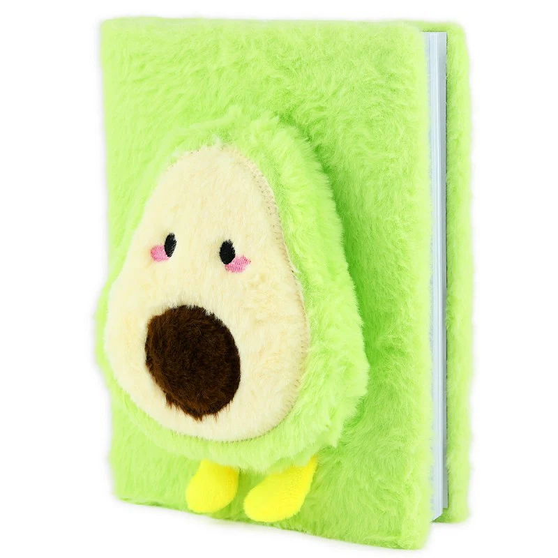 Fluffig avokadoanteckningsbok A5