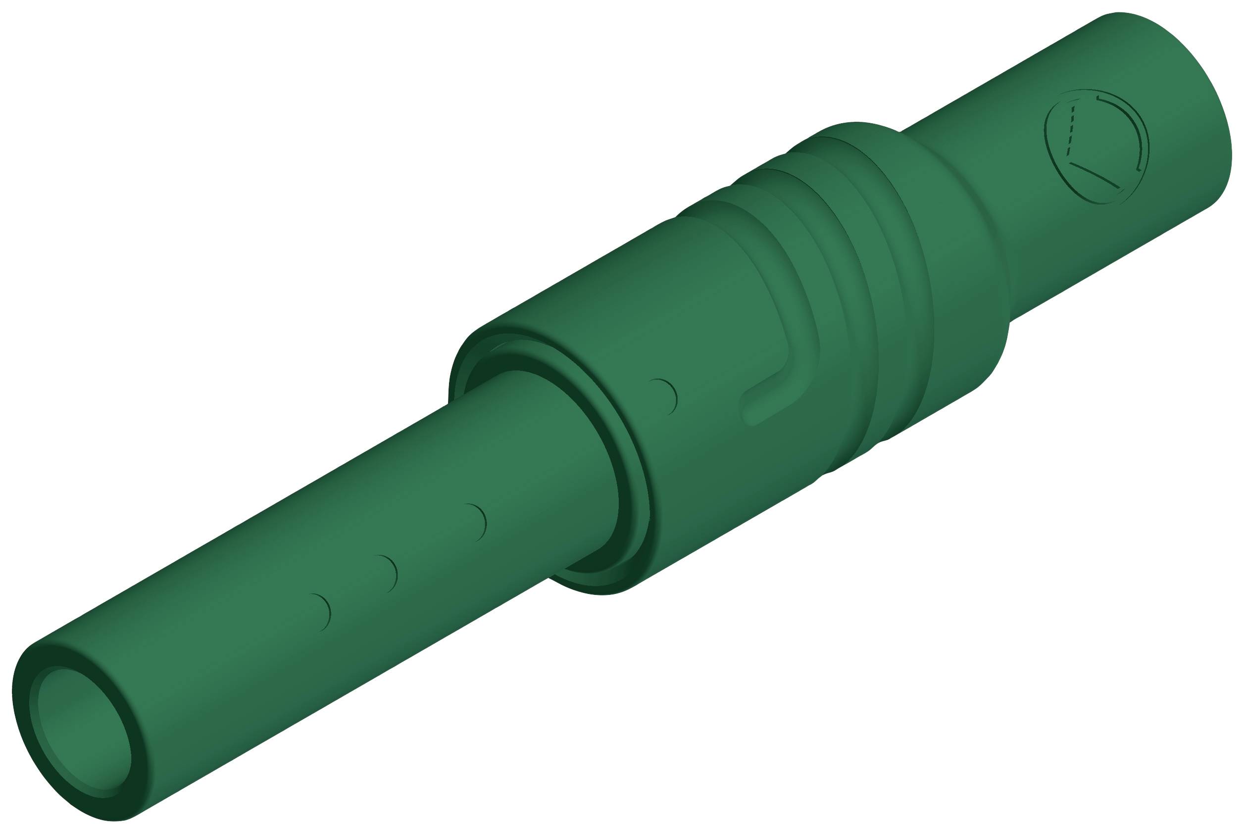 Hirschmann Test & Measurement KUN S Säkerhetslabkontakt Isolerad hona Hona rak Stift-Ø: 4 mm Grön 1 st