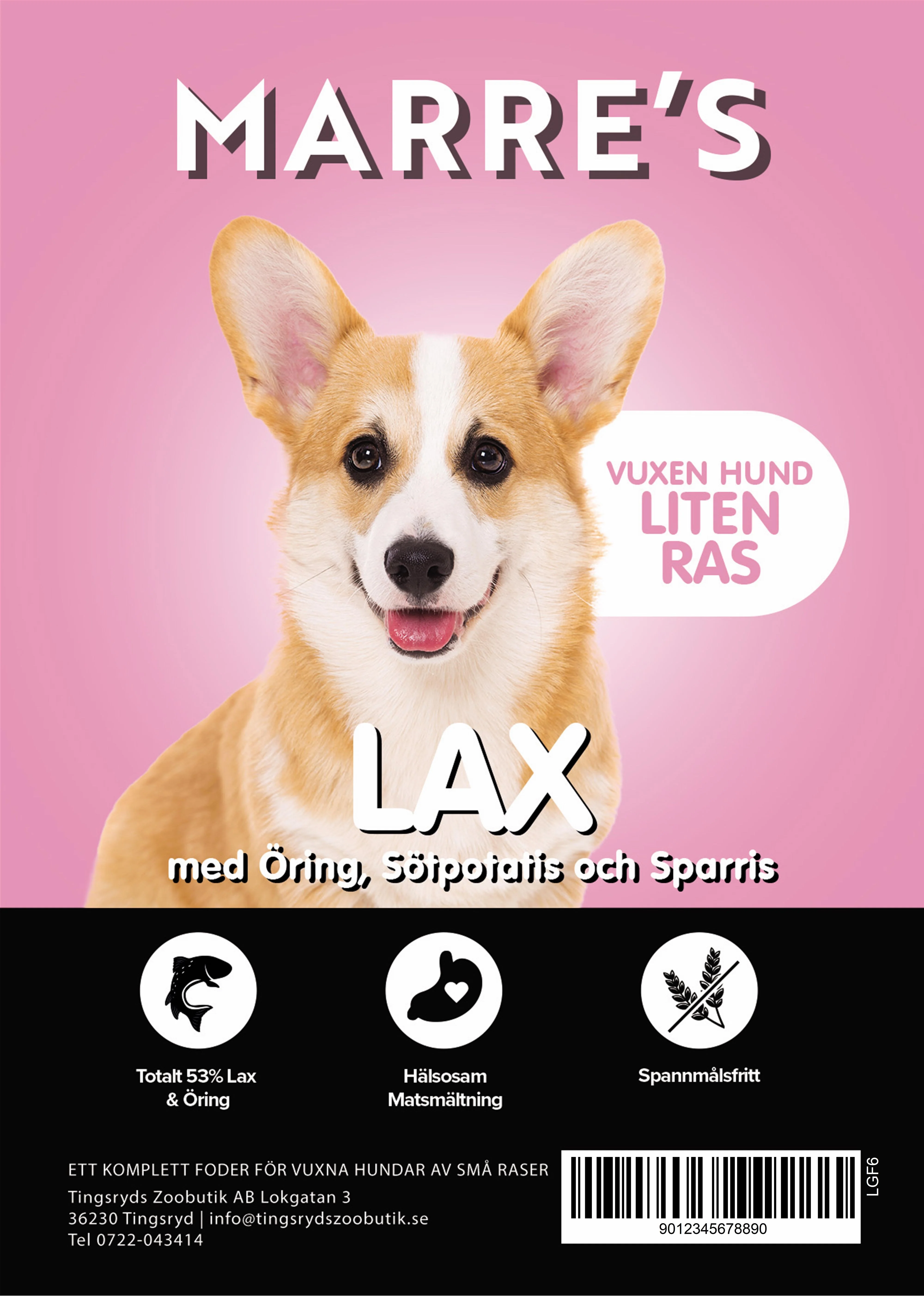 Marre´s Vuxen Liten Ras Lax med Öring 2kg