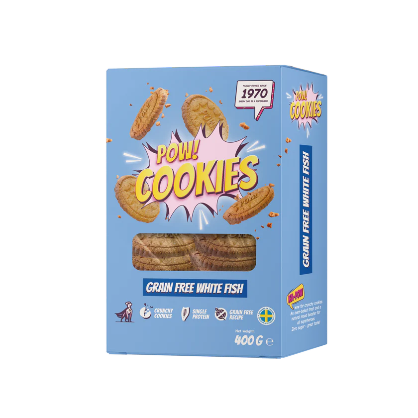 POW Dog Cookie Grain free Whitefish 400 g