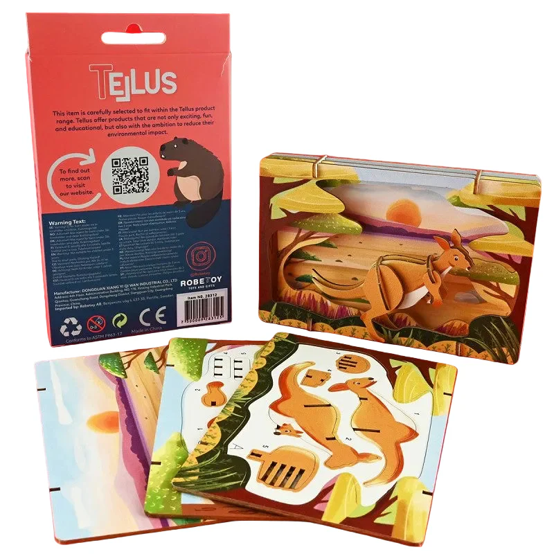 3D-pussel Känguru – Teater & Vykort (17 cm)