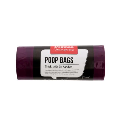 Bajspåsar m handtag 50p Lila