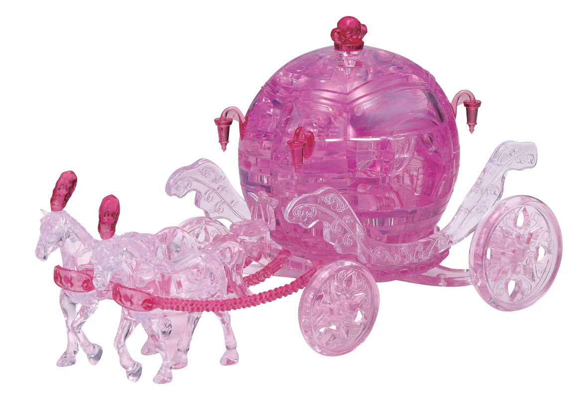 Kristallpusselvagn rosa 67 delar